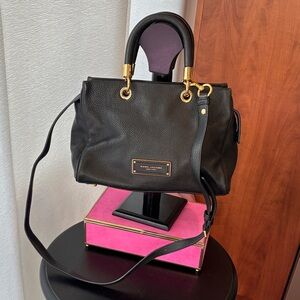 Marc by Marc Jacobs Too Hot To Handle Black Leather Tote Shoulder Bag Purse